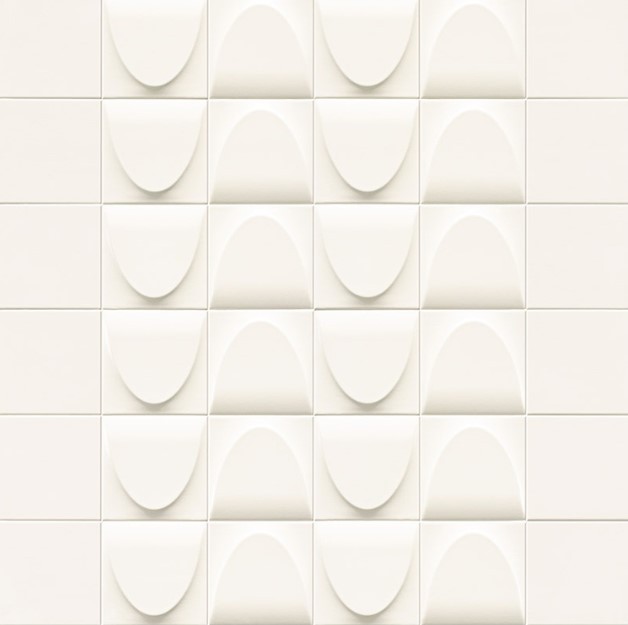 Płytki 3d białe matowe Mainzu Zen Uroko White 15X15 48236