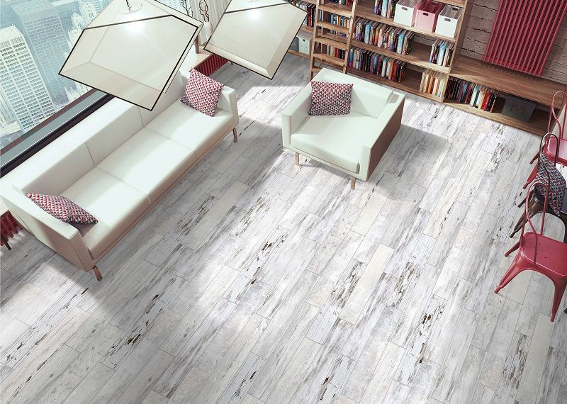 Absolut Keramika Palau White 15x90 płytka drewnopodobna 108055