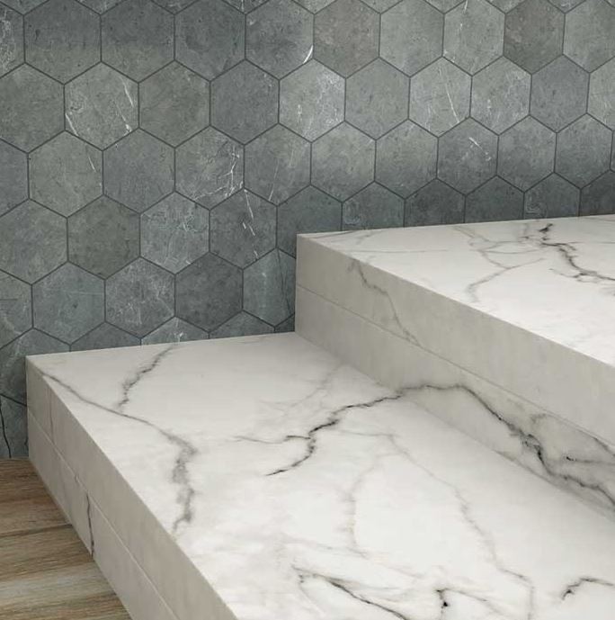 Marmuropodobna płytka Nova Bell IMPERIAL Calacatta Bianco Silk 60x120 10154