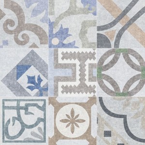 Płytki gres patchwork geometria beż grafit Porcelanosa Barcelona D 59,6X59,6