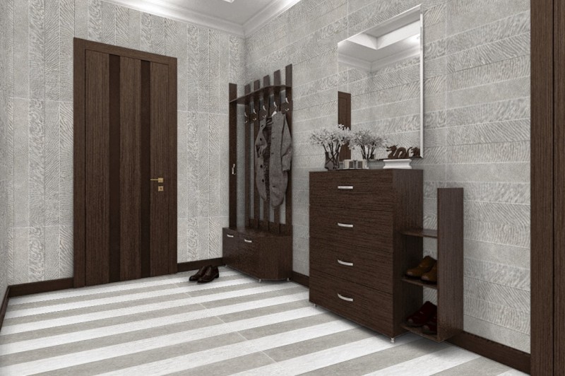 Płytki ścienne szare linii paski Porcelanosa Bottega Acero Spiga P3219317 45x120 14995