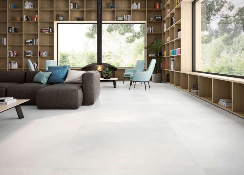 Halcon Madox Blanco 120x120 płytka gresowa imitująca beton 105563