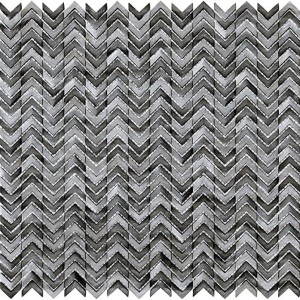 Mozaika Metalowa Szczotkowana Gravity Chevron 3D Grafit 30x29,8