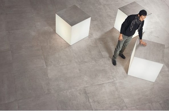 Płytki betonopodobne szare Emil Ceramica On Square Cemento Nat. Rett. 60x60 dms 39575