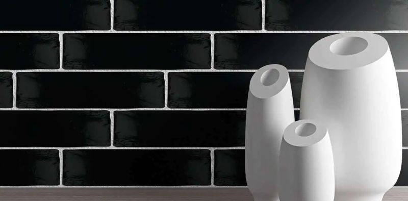 Estudio Camden Black Glossy 7,5x30 płytki cegiełki 128992