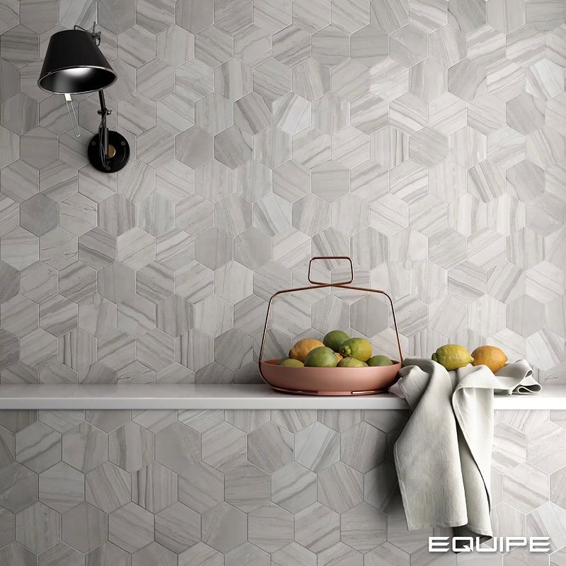 Equipe Lithos Grey 11,6x10,1 płytki gresowe heksagonalne imitujące kamień 127960