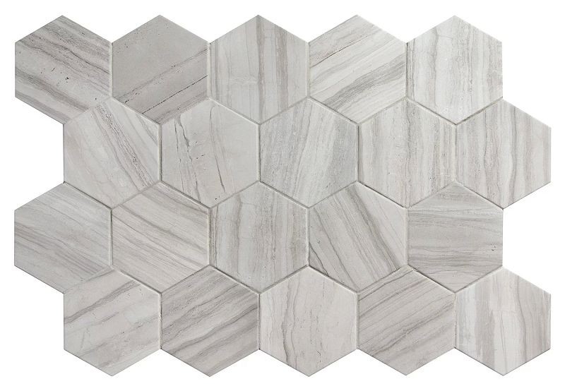 Equipe Lithos Grey 11,6x10,1 płytki gresowe heksagonalne imitujące kamień 127958