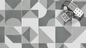Płytki gresowe patchwork Wow Cement Play Decor Grey 18,5x18,5 tr