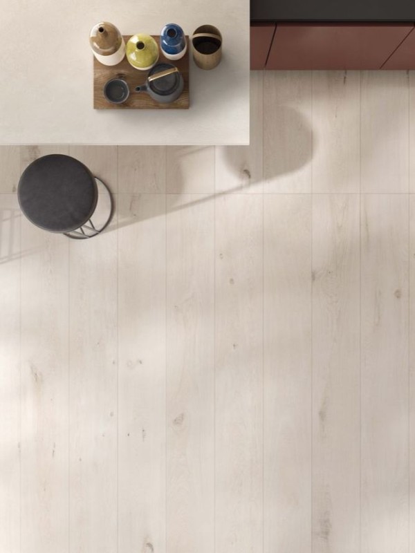 Płytki podłogowe drewno białe jasno beżowe ABK Crossroad Wood White Ret 20x120 88957
