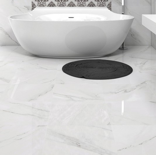 Płytki marmuropodobne białe Geotiles Agora Blanco 45x45 dms 46004