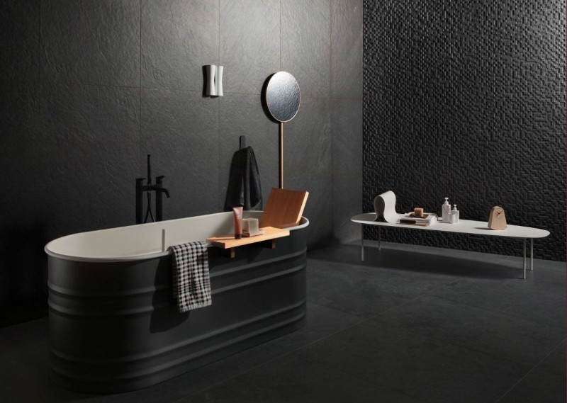 Płytki gresowe kamień szary z żyłami Marazzi Mystone Ardesia Cenere Gladka M03Y 75x150 40716