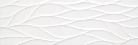 Płytki ścienne fałowane białe Saloni Fluctus Blanco 30X90 Ir 56290