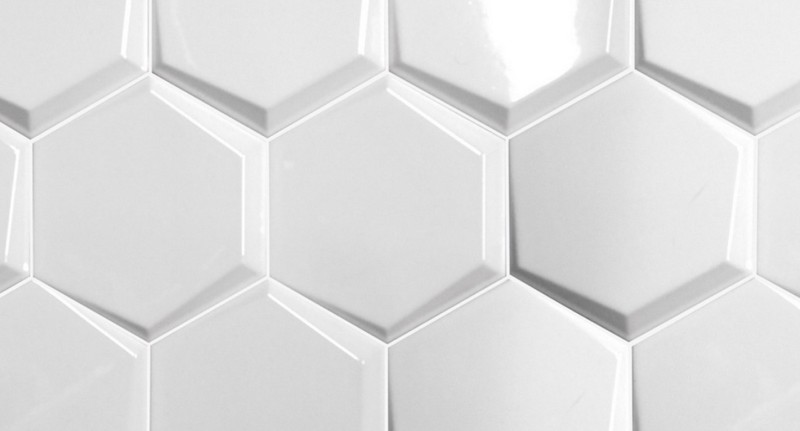 Płytki hexagonalne 3D Decus Cuna Blanco Brillo 17x15 25373