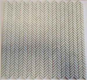 Mozaika Dekoracyjna 098047 Enamel Herringbone White Mix Soft/Brillo 28,0x30,3