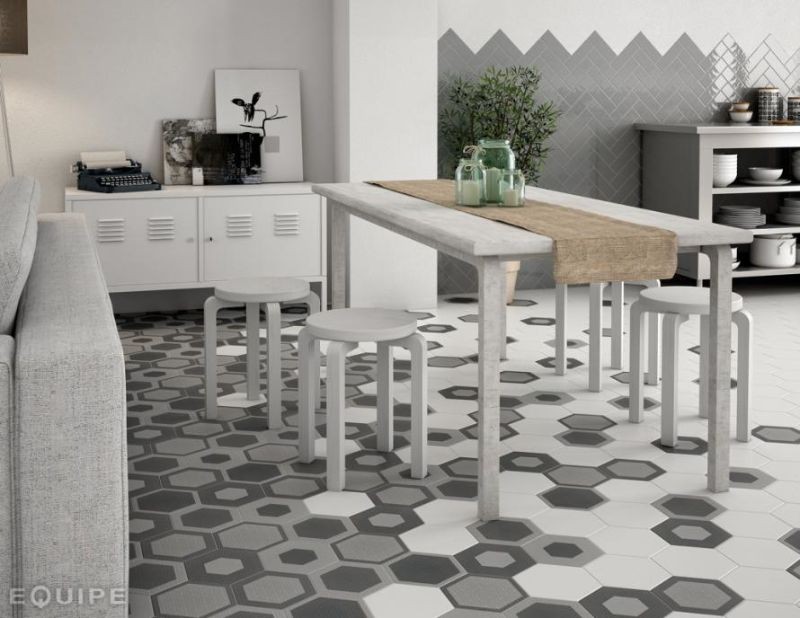 Equipe Hexatile Cement Black 17.5x20 płytka gresowa 127741