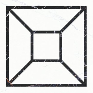 Aparici Apuane Centro White Pulido 89,46x89,46 płytka gresowa dekor