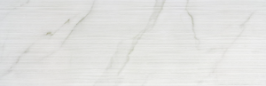 Płytka do łazienki biały marmur z czarna źyła struktura długie pasy KR56C050 Marbleous Conpect White Matt 40x120 trn