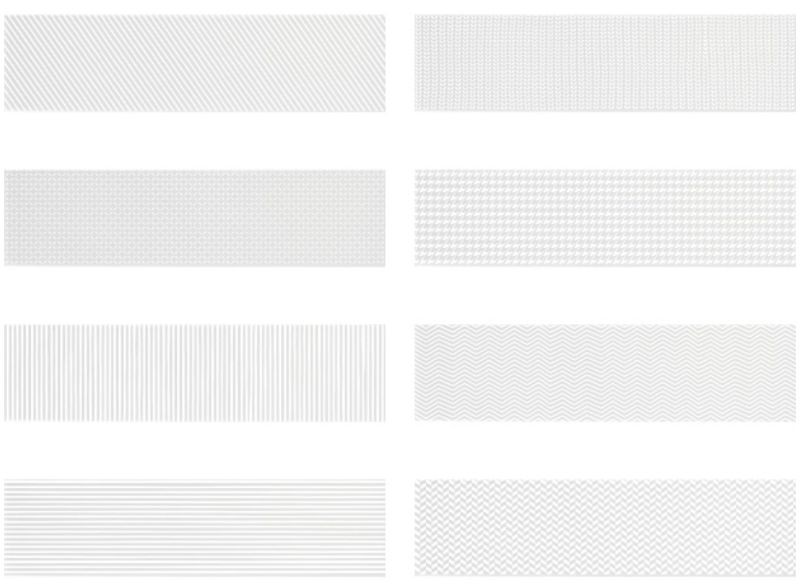 WOW Gradient Decor White Gloss 7,5x30 płytka ścienna 159343