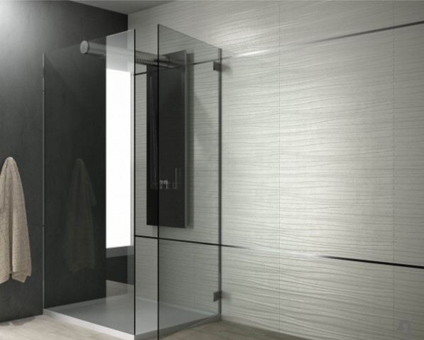 Płytki łazienkowe dekoracyjne świecące ekri Newker 	Allure Nacar White 29,5X90 63948