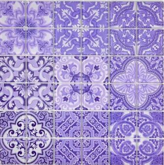 Mozaika szkło patchwork biała fioletowa Metropol MM 0568 30,0x 30,0 85012