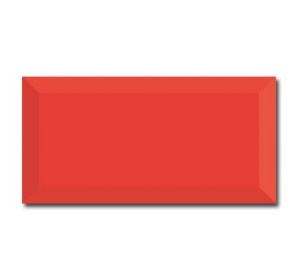 Fabresa Bevelled Rojo Biselado 10x20 płytka ścienna