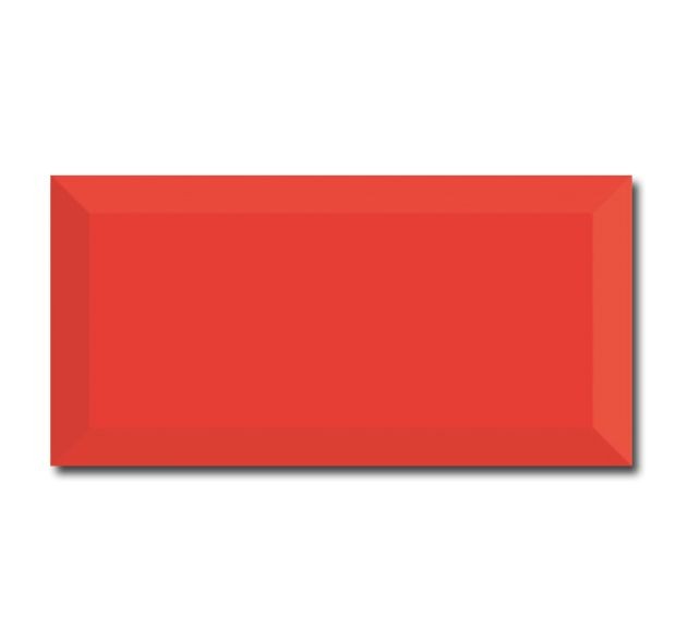 Fabresa Bevelled Rojo Biselado 10x20 płytka ścienna 159086