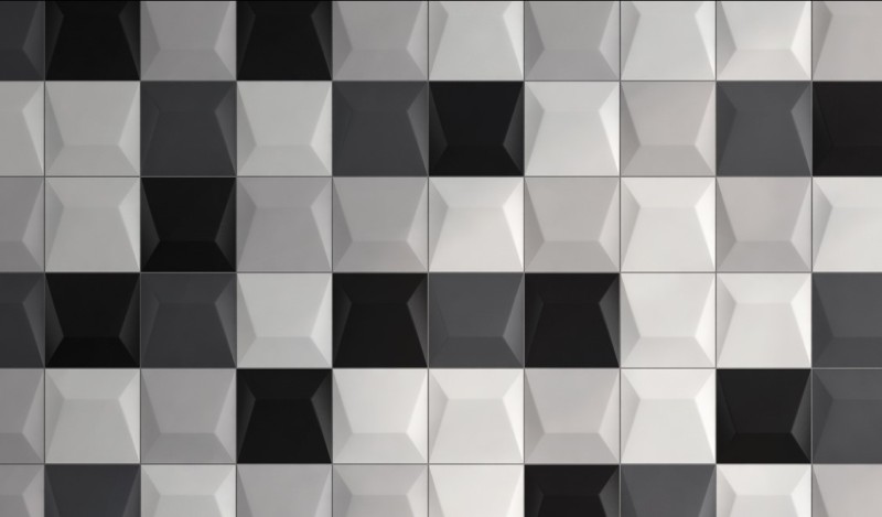 Płytki czarne ścienne trójwymiarowe 3D Decus Keops Negro Mate 15x15 26637
